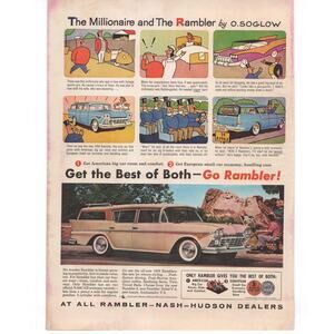 Rambler Station Wagon Magazine Advertisement 1958 Automobilia Car Nash Hudson